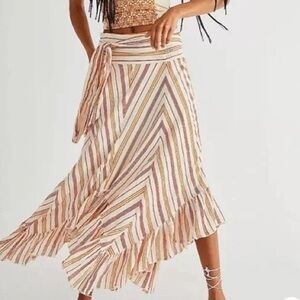 Free People Giselle Skirt Ivory Combo (XS)